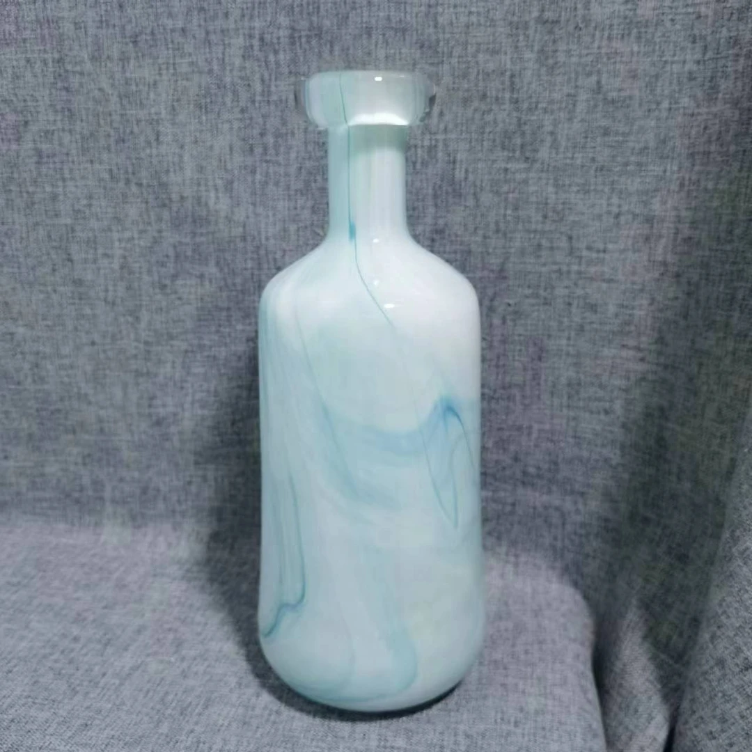 [色彩]TA102-Z2欧式家居摆件手工绿色琉璃轻奢高档细口玻璃花瓶