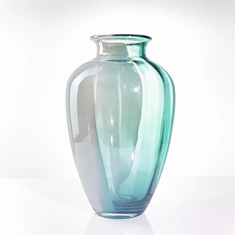 [色彩]B067 欧式清新田园2色拼接客厅玄关桌面摆件绿植花卉琉璃