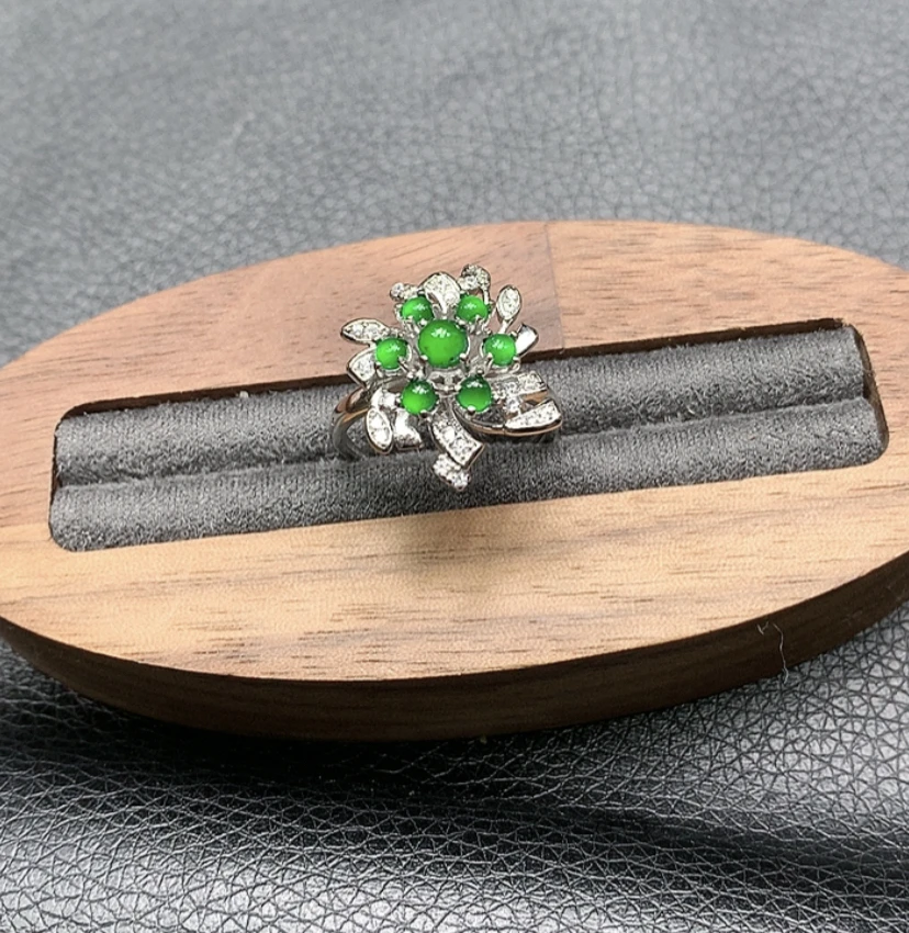 YG25-140天然翡翠A货戒指多样性发其一