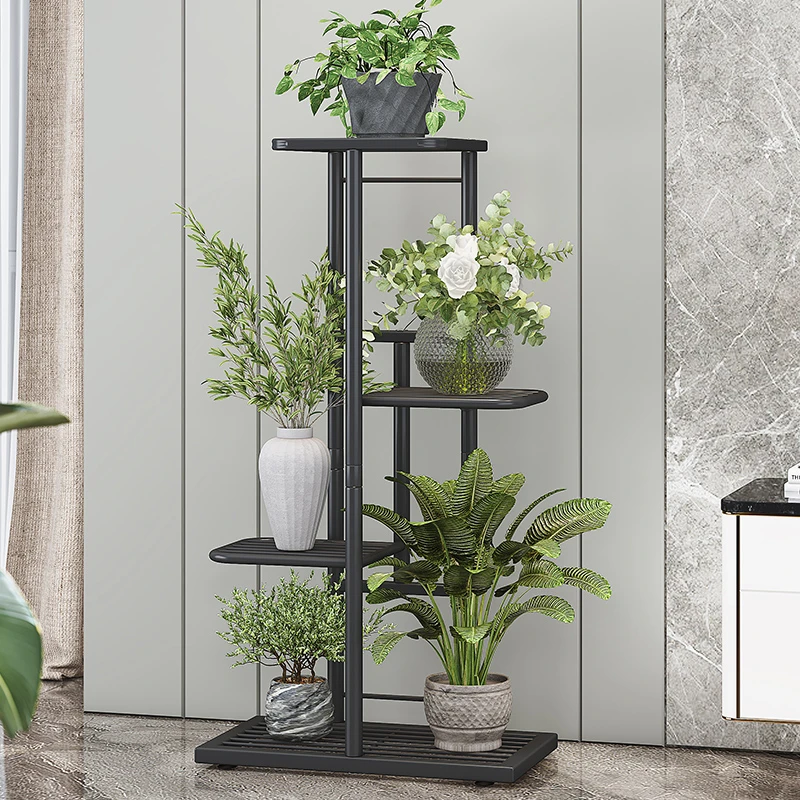 花架客厅落地式多层铁艺花架室内绿萝盆阳台花盆植物摆放置物架子