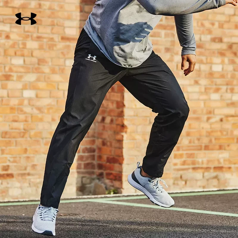 安德玛UA 男子Vital梭织运动速干宽松直筒长裤 1352031