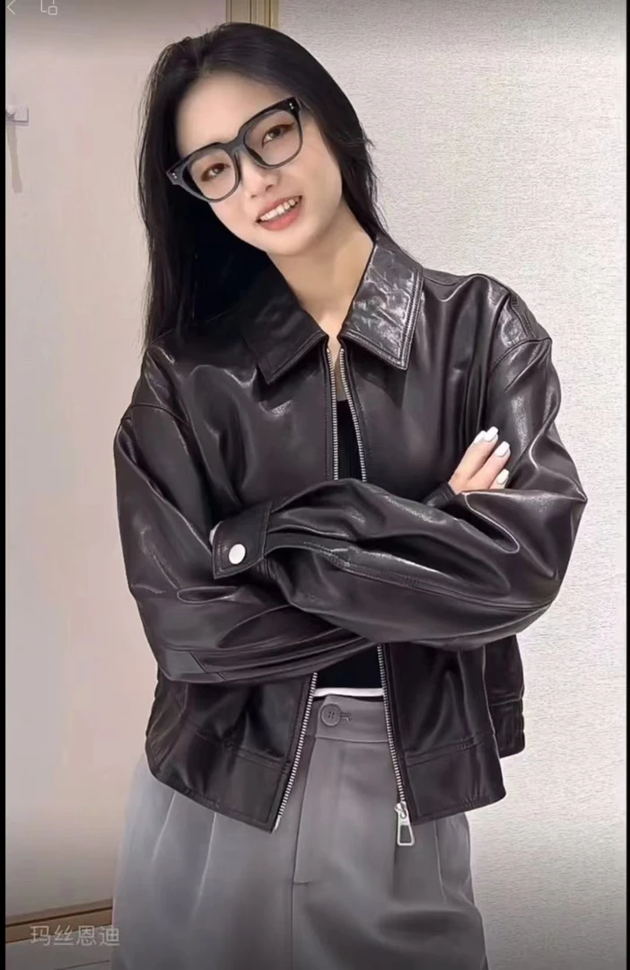 玛丝恩迪短款皮衣
