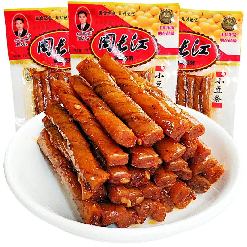 【经典怀旧】周长江小豆条素食面筋制品湖南系列20包/30包