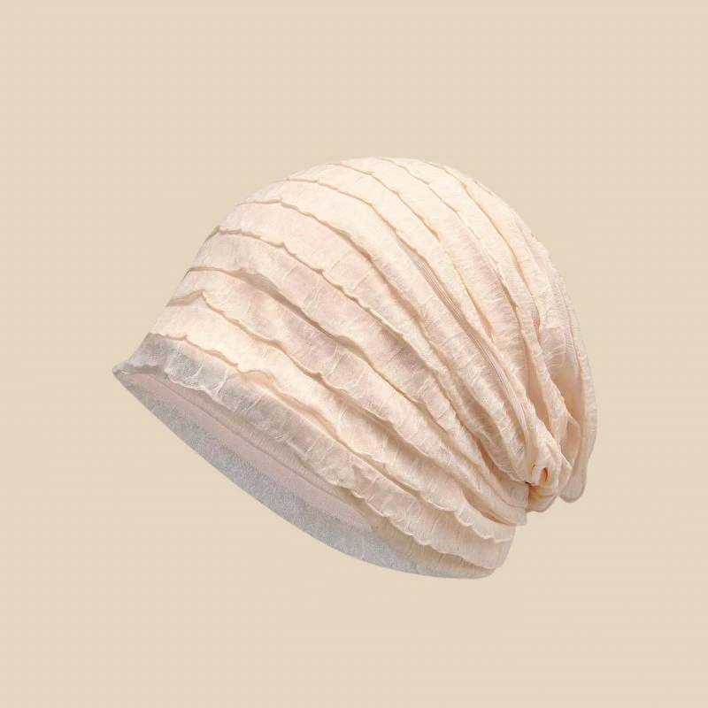 帽子女春夏季空调防风包头帽时尚薄款透气荷叶花休闲潮月子帽女款