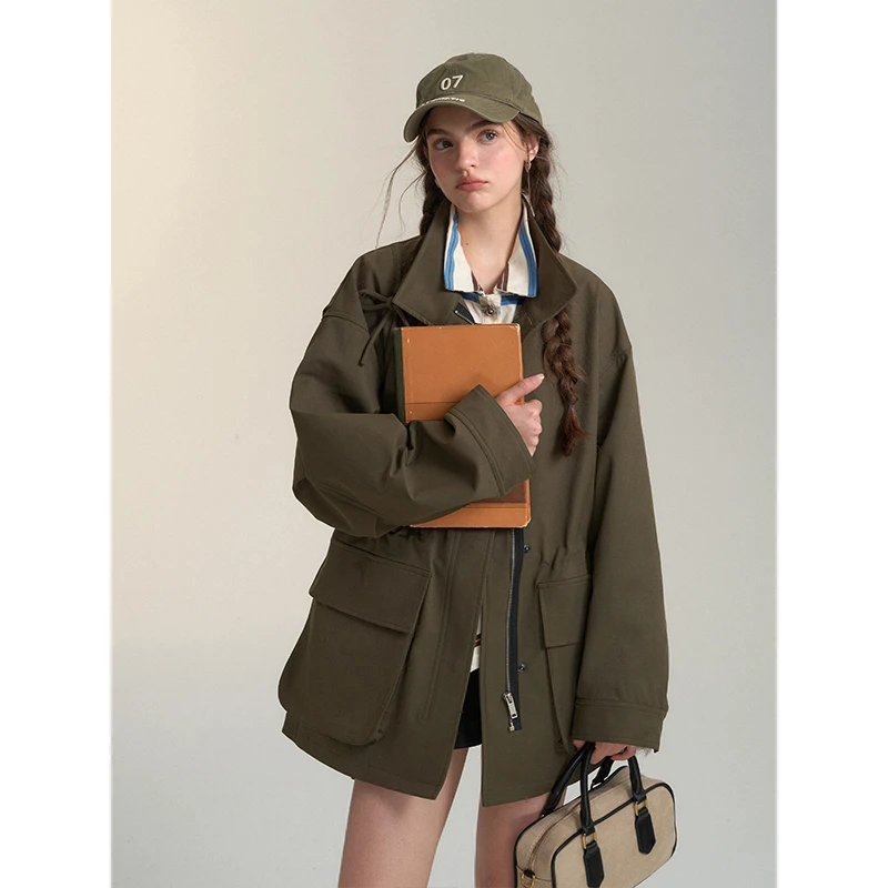 SOMESOWE 【官方专属】抽绳蝴蝶结工装外套