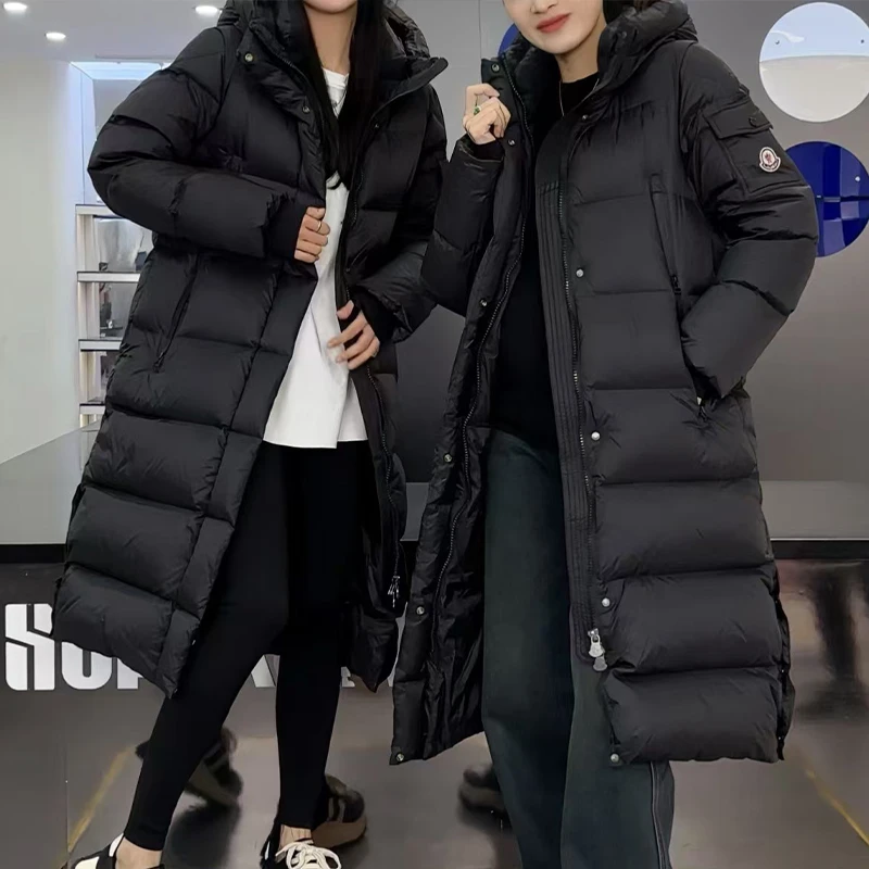 【崔万志优选】赫美斯冬季白鸭绒长款保暖情侣款羽绒服