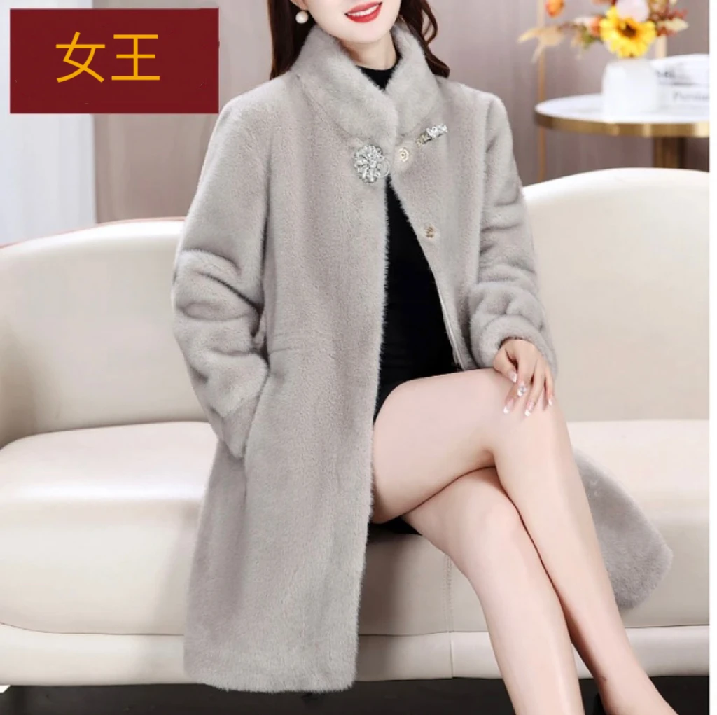 【女王优选】海宁女装外套立领880女款大衣时尚女士设计师秋冬气质