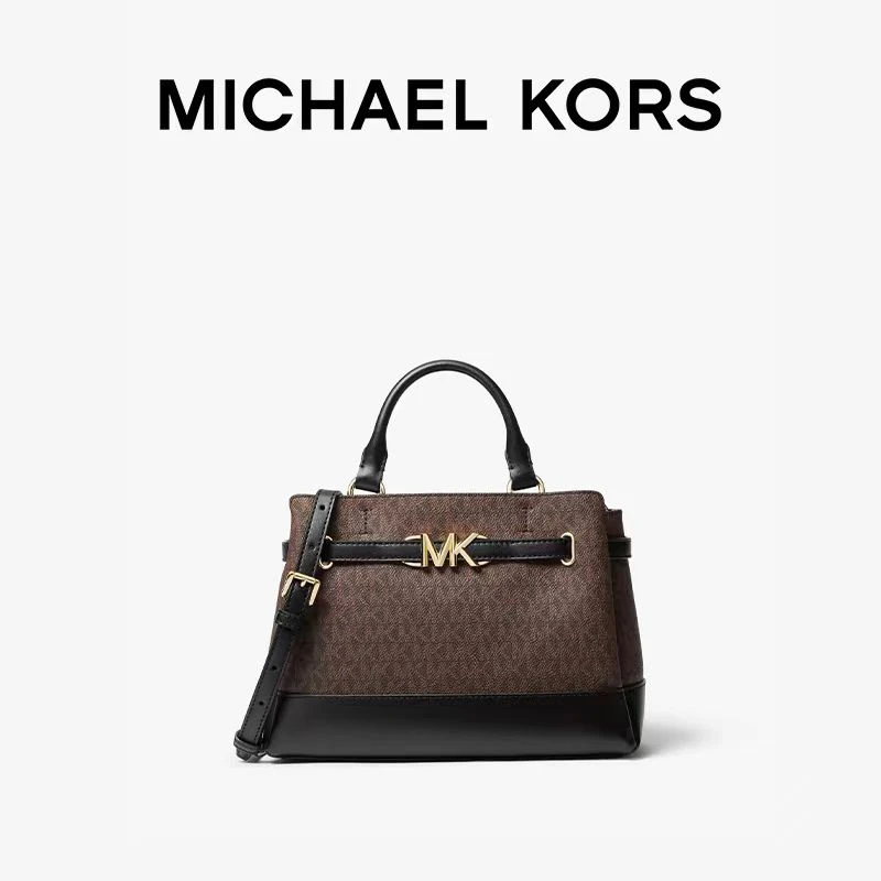 26*10*19Michael Kors老款方标戴妃包黑色女士手提包