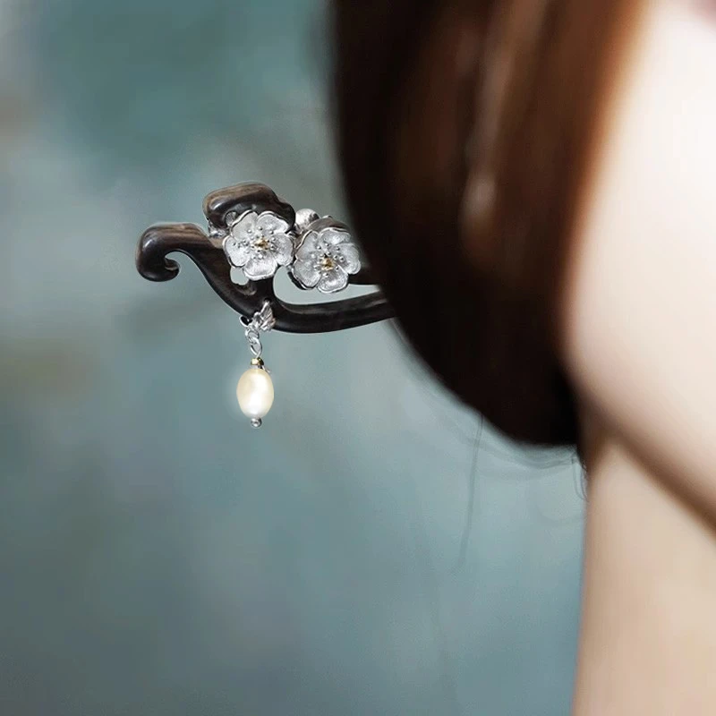 原创手工发簪中式清冷盘发发钗汉服复古风民族仿檀木簪旗袍情侣Y