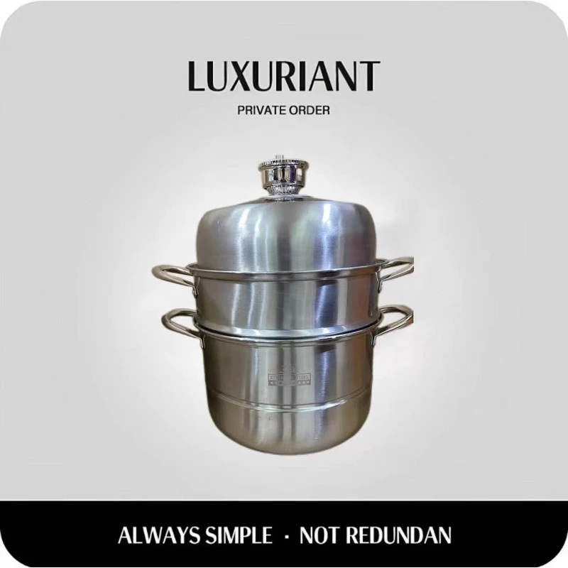 礼品蒸锅复合钢定时器304不锈钢多功能蒸煮锅