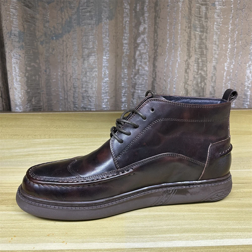 【编号：217/218/219】35-44码男女情侣款真皮系带男皮鞋