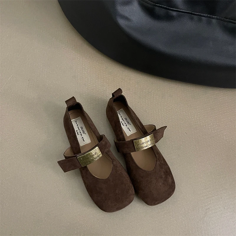 韩版温柔风软底豹纹小众单鞋法式复古厚底一字扣带玛丽珍鞋492