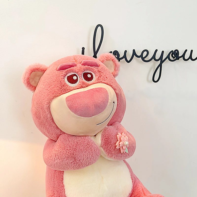 新款樱花粉草莓熊公仔毛绒玩具可爱少女心玩偶女生抱枕大号布娃娃