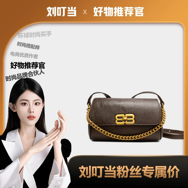 【刘叮当甄选】（长22高12厚9）新款时尚包包女咖啡色1029