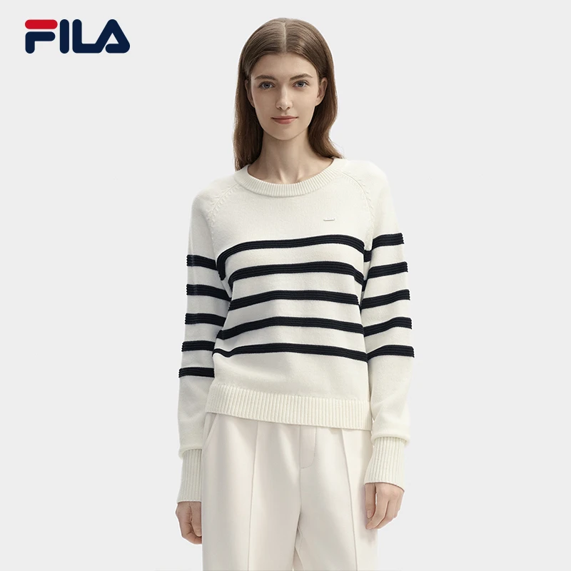 FILA斐乐正品女款编织衫长袖时尚休闲F11W443406F