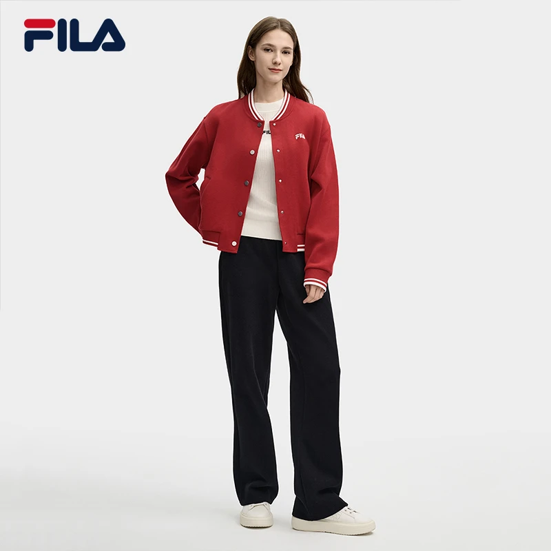 FILA斐乐正品女款休闲百搭潮流户外运动针织长袖外套F11W518508F