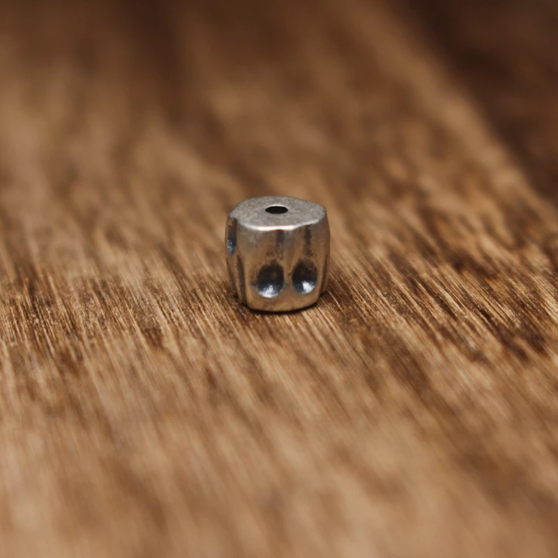 925银银制品 百香籽鬼脸隔珠腰珠顶珠做旧个性文玩配饰搭配手串