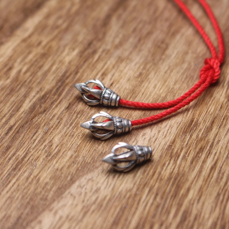 925银银制品 金刚降魔杵弟子珠文玩时尚复古简约纯手工民族风素款