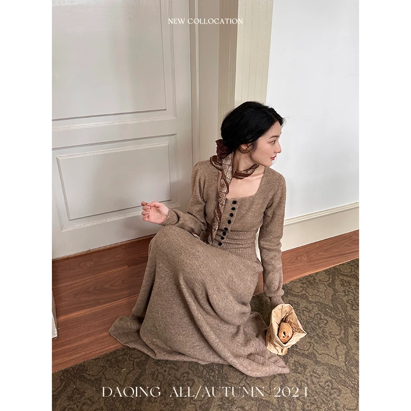 许大晴【眷雅】高级感气质羊毛套装秋冬上衣半裙D7A75