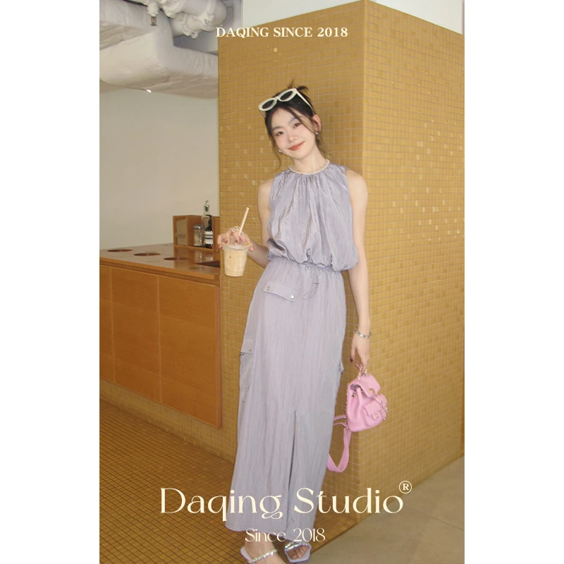 许大晴【山系女孩】D2616 Gorpcore花苞上衣半裙轻工装套装