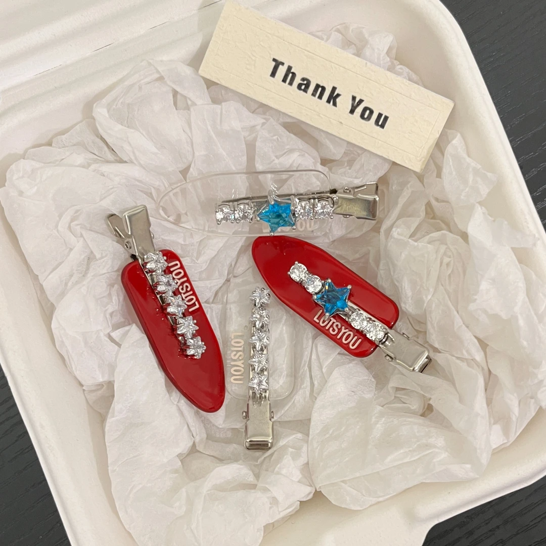 泫雅同款 lotsyou韩代星星无痕发夹少女高级感侧边夹刘海夹子头饰