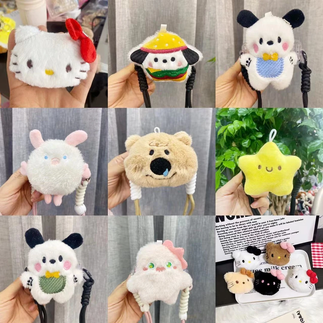 卡通毛绒手机背夹