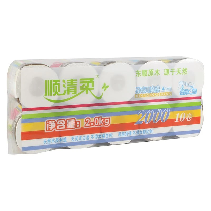 顺清柔彩虹卫生卷纸2000g