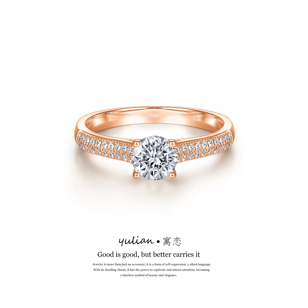 YULIAN/寓恋  一生一世莫桑开口戒指一OJZ-4028