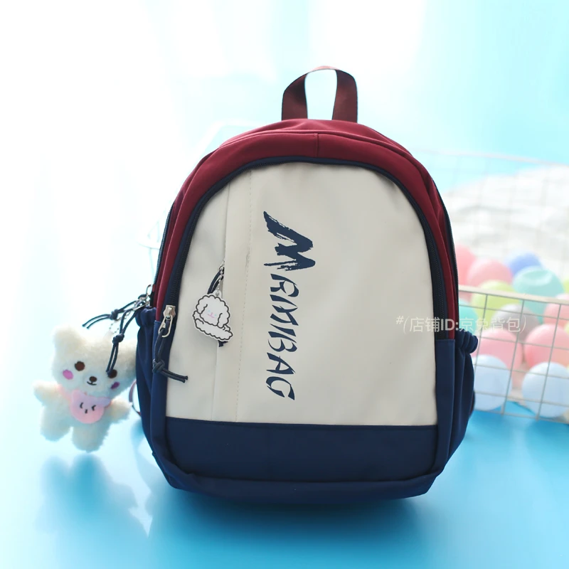 夏天背包儿童轻便百搭旅游小号双肩包撞色时尚溜娃小包迷你女童包