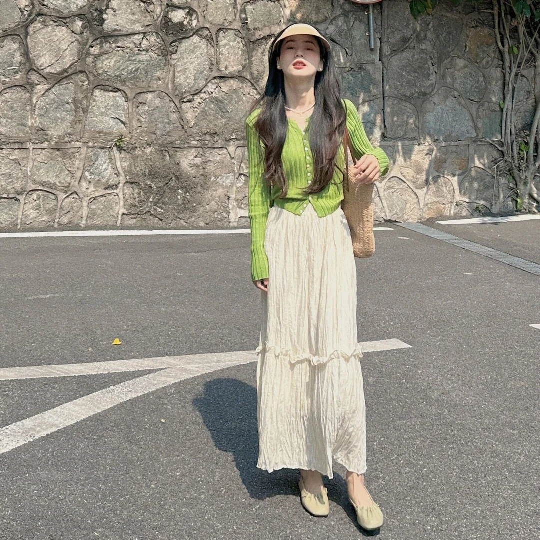 女装针织开衫外套春夏季新款气质长袖修身时尚半身裙设计感显瘦