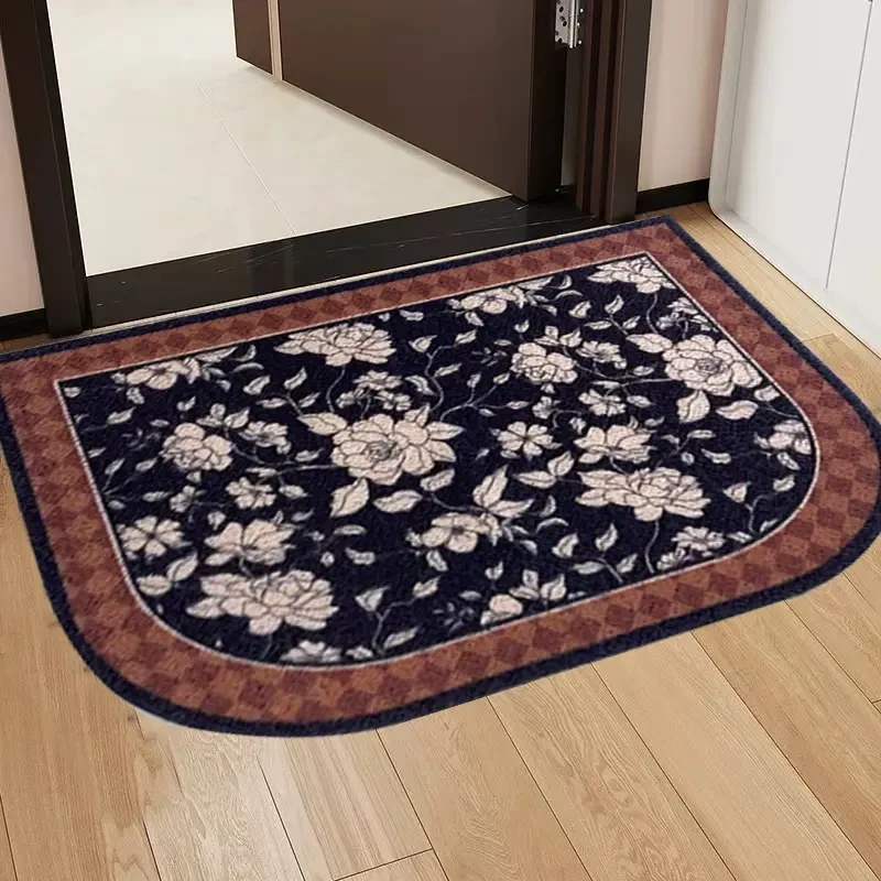 水墨画复古风入户丝圈门垫可拆剪防滑垫地垫易清洗