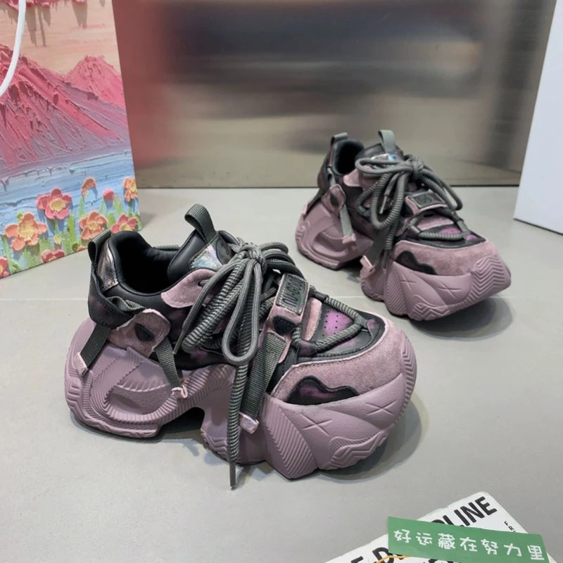 【豆蔻年华】网红厚底老爹鞋流行增高轻便时尚百搭运动休闲鞋潮