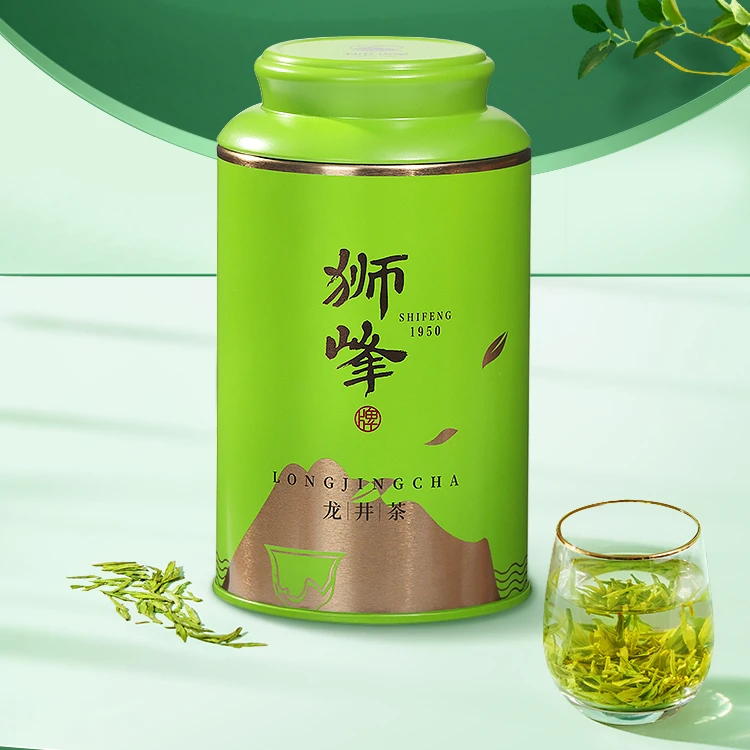 狮峰牌2024新茶明前特级头采龙井43号龙井茶50克罐装