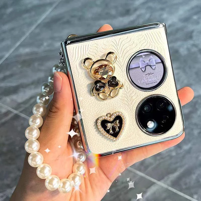华为Pocket S手机壳折叠屏皮质宝盒2022新款真皮保护套外壳女全包