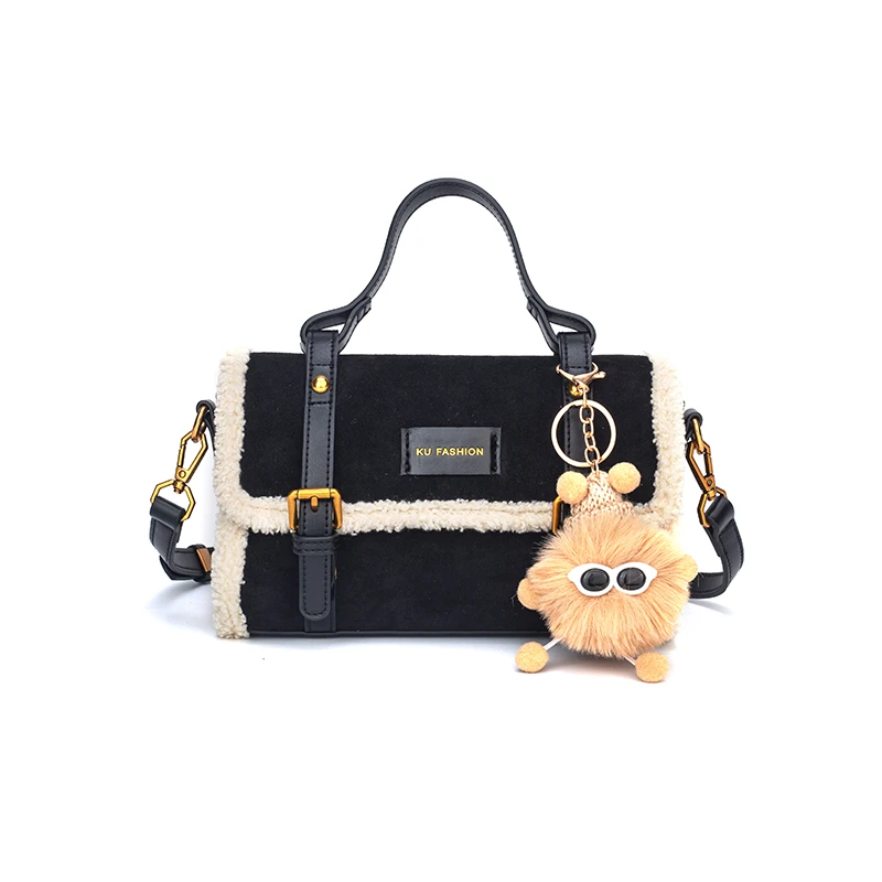 【宠粉福利】2024新款百搭毛绒单肩包时尚秋冬潮流斜跨包