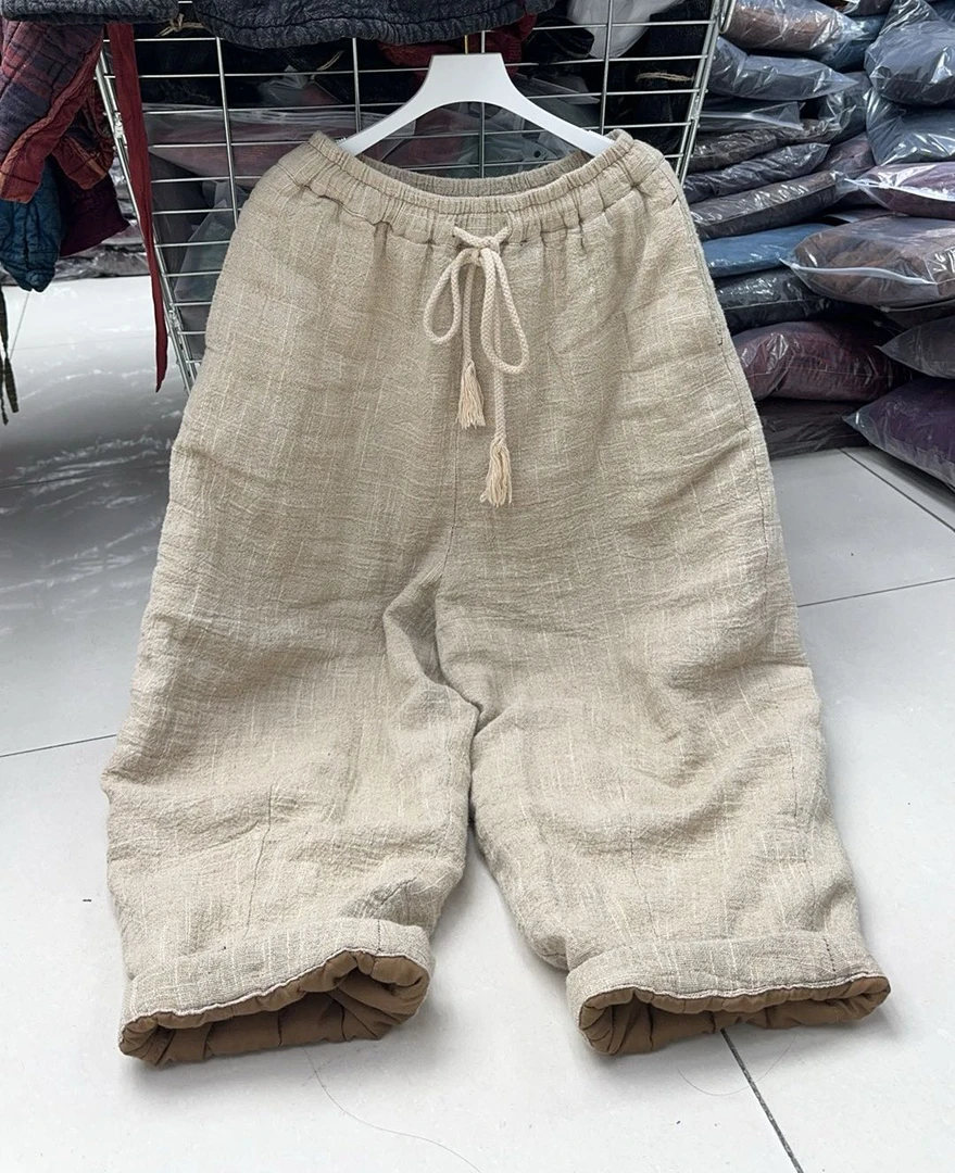 高端定制 法国雨露麻纯天然植物提取原料 棉裤6655