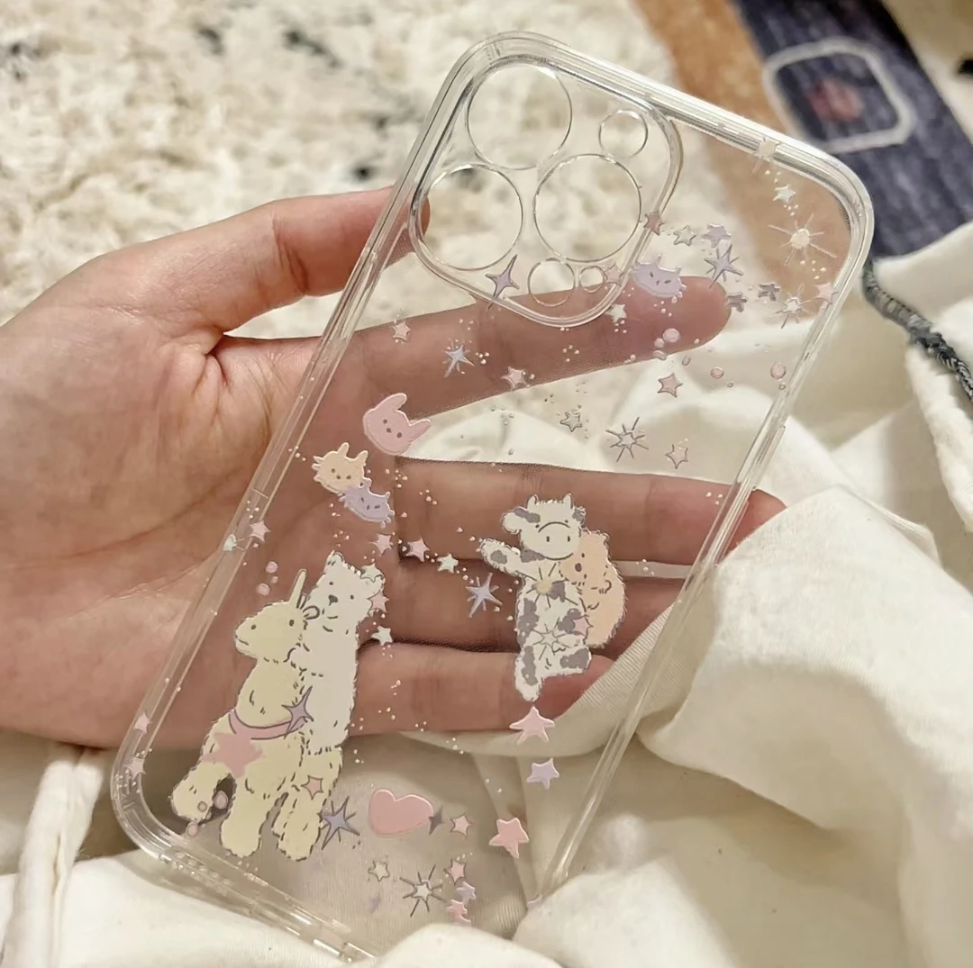 小清新适用iPhone13/14Promax可爱独角兽112Pro苹果xsmax手机壳15