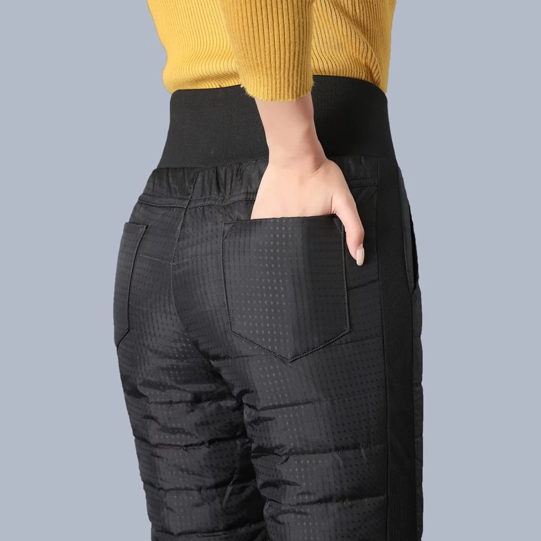 2025新款棉裤女外穿高腰加厚加绒保暖修身冬季大码女士棉裤冬显瘦