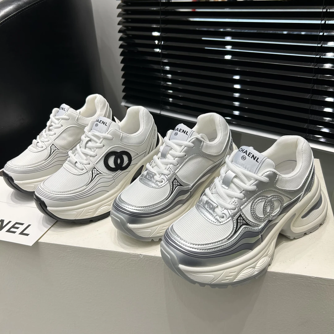 潮鞋老爹鞋女2024早春新款时尚厚底增高跑步鞋百搭运动休闲爆款