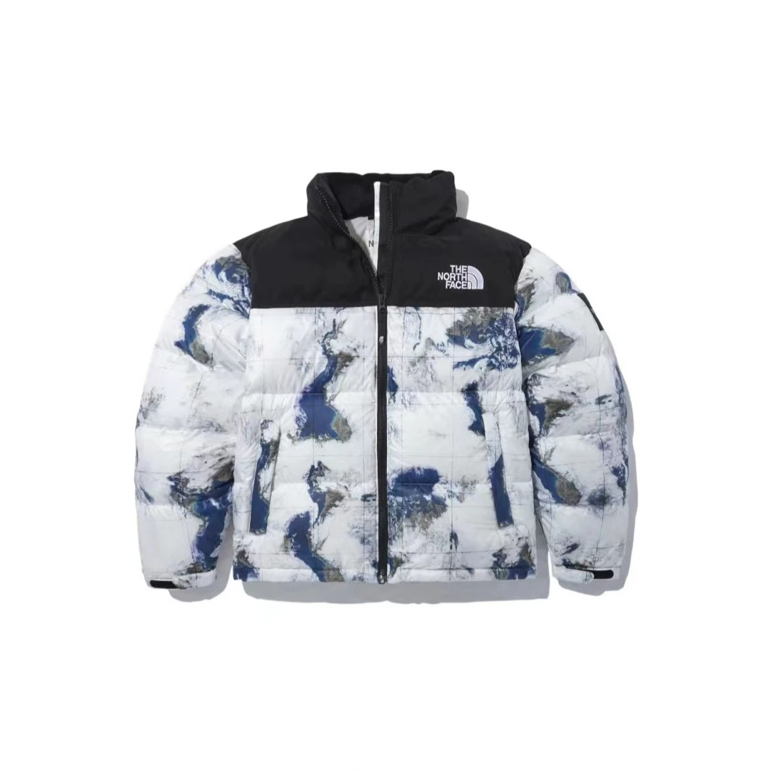 THE NORTH FACE/北面FW23 字母Logo贴标图案印花可收纳连帽羽绒服