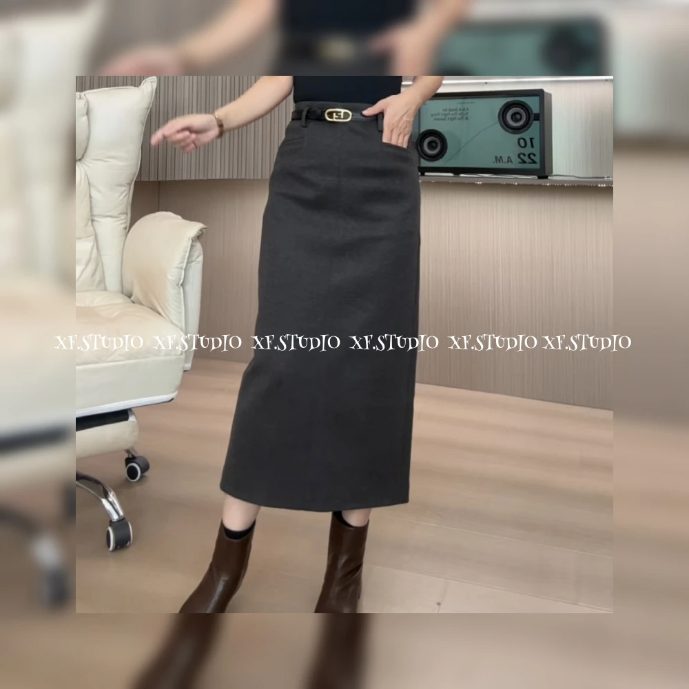 【加厚】冬季精品显瘦百搭工装裙  XF6561