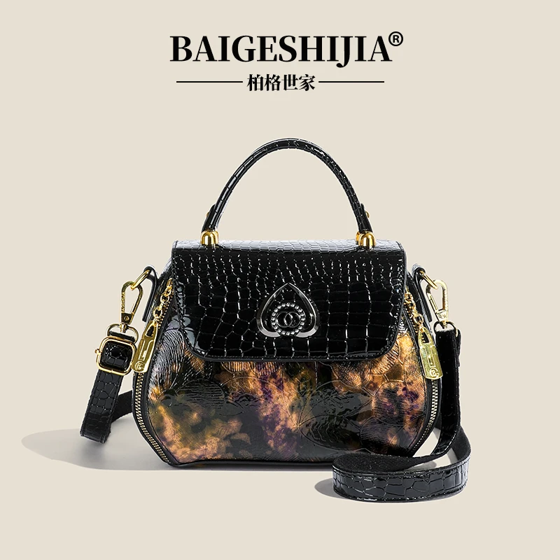 森林皮具女包上新黑色2942长24CM高17CM宽13CM