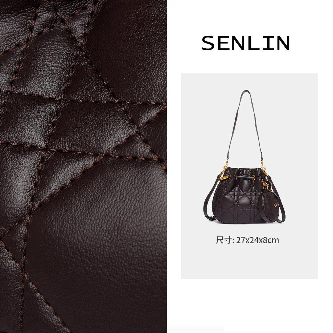 WSD-7018山羊咖 复古轻奢设计气质百搭斜跨女包