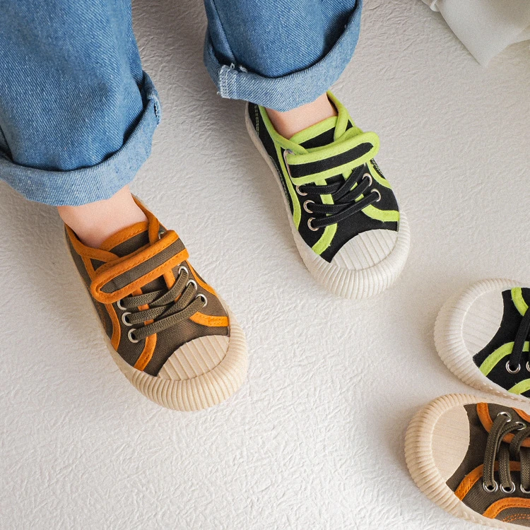 捡漏童鞋10173 韩版儿童帆布鞋秋款新款板鞋童男女童板鞋