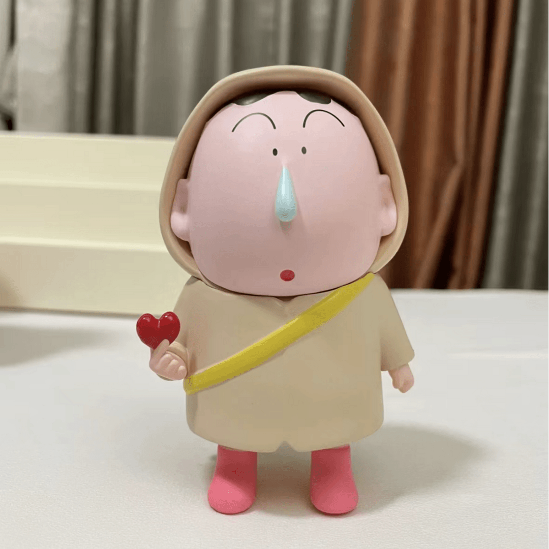 鼻涕星人阿呆雨衣比心啊呆蜡笔小新家居摆件可爱搞笑生日礼物手办