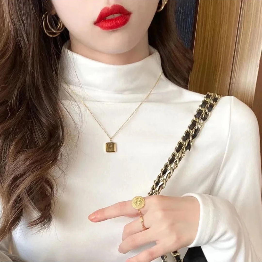 加绒加厚德绒打底衫女秋冬季洋气半高领T恤双面磨毛保暖内搭上衣