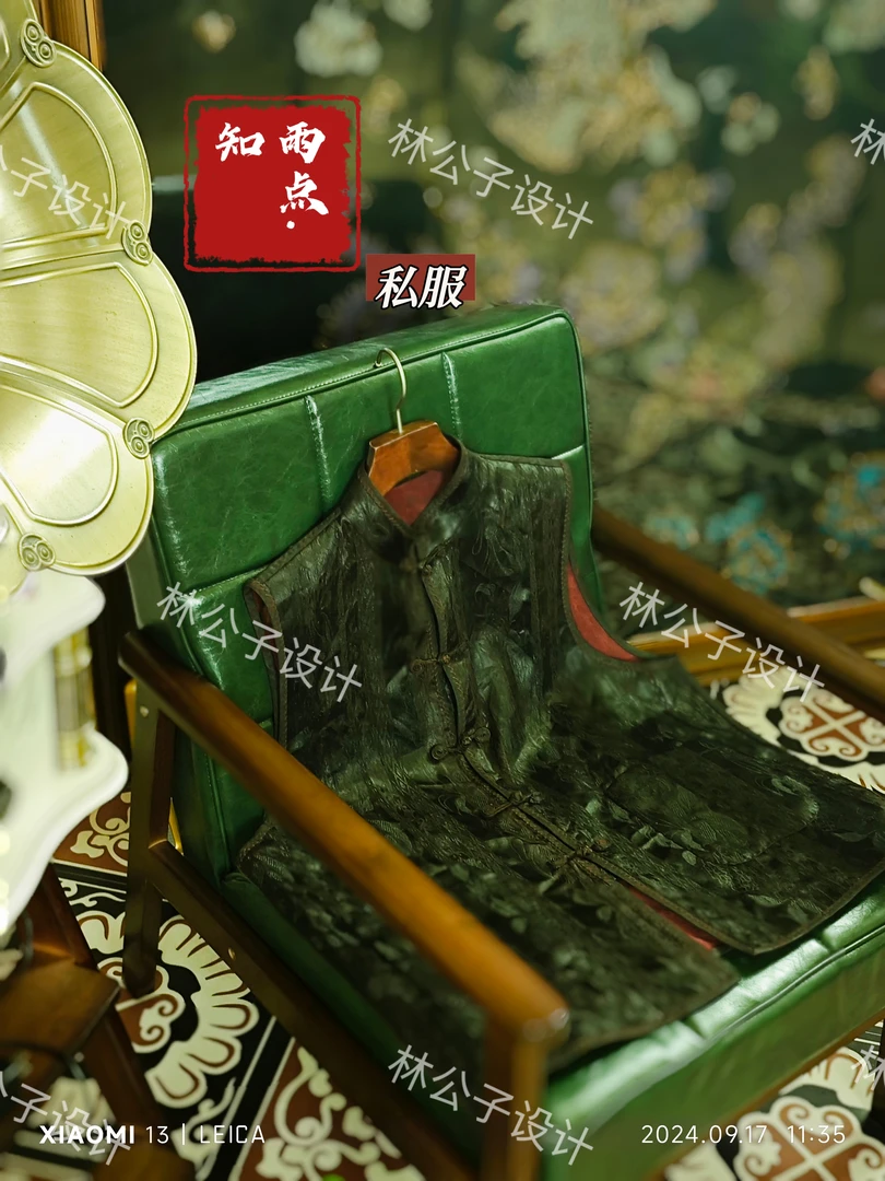 【雨点.知】出品对开襟中式马甲私人定制 百分桑蚕丝