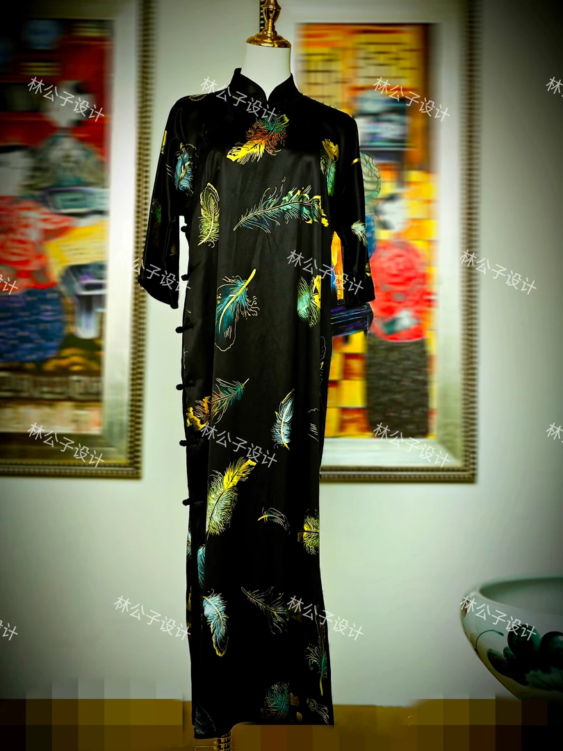 【雨点.知】出品古法八分袖旗袍私人制定