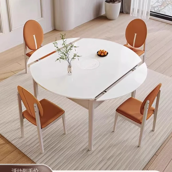 电磁炉伸缩圆桌麻将机全自动家用一体机麻将桌餐桌两用多功能静音