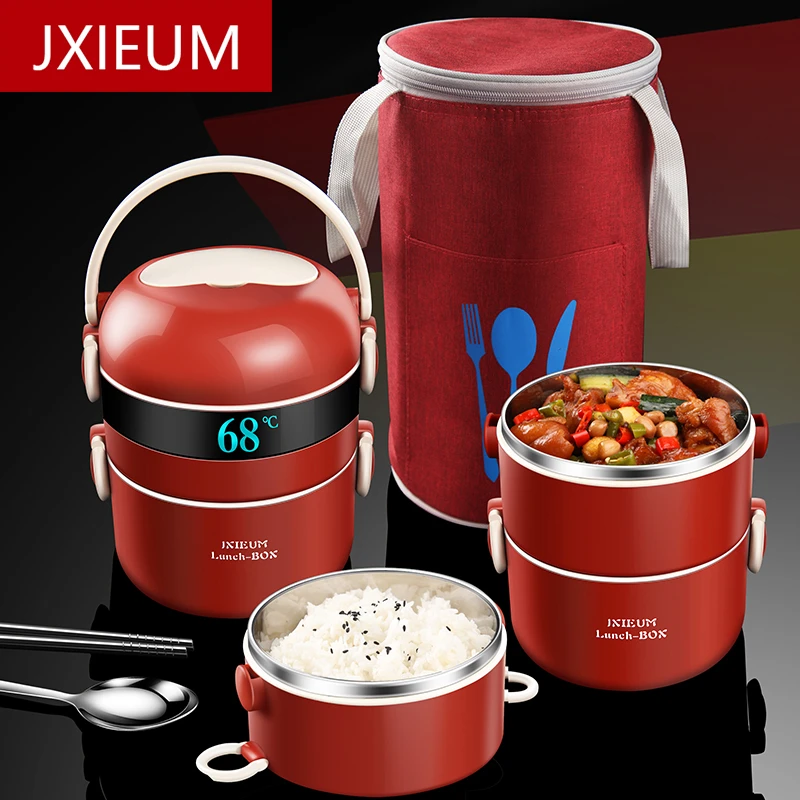 JXIEUM316L不锈钢饭盒24小时保温学生上班族多层保温桶饭盒保温